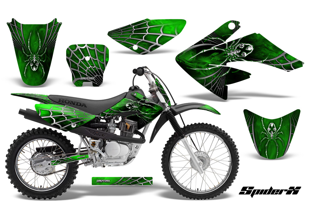 CRF 70-80-100 Graphics Kit SpiderX Green